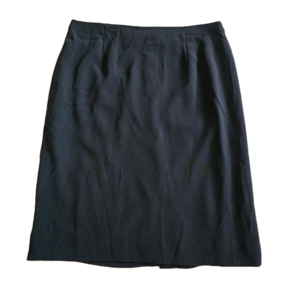 Talbots Skirt Womens Straight Career Work Black Size 14